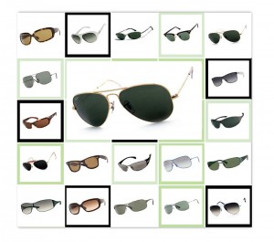 "Sunglassescollage" by Roger Lacocoa - http://www.shadesdaddy.com/Ray-Ban-Sunglasses-s/53.htm. Licensed under Public Domain via Wikimedia Commons - http://commons.wikimedia.org/wiki/File:Sunglassescollage.jpg#/media/File:Sunglassescollage.jpg