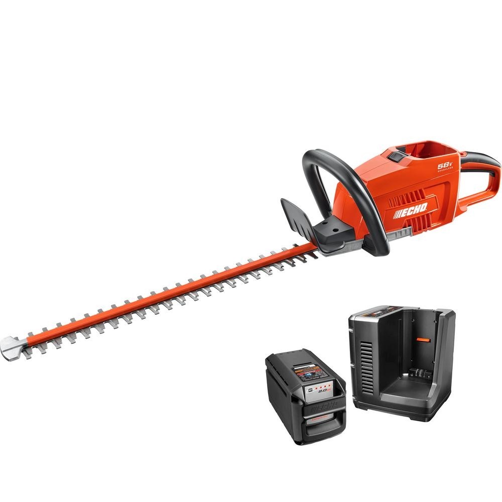 Echo 58V Brushless Battery Hedge Trimmer w / charger and battery (2.0